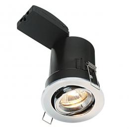 731-10132 Sabato LED Fire and Acoustic Rated Tilt Recessed Ceiling Light Polished Chrome 