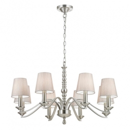 LED 8 Light Ceiling Light Satin Nickel 