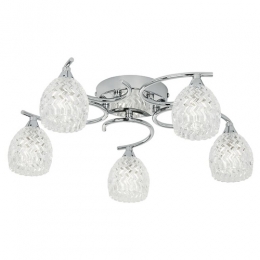 734-10453 Bruno LED 5 Light Ceiling Light Polished Chrome 
