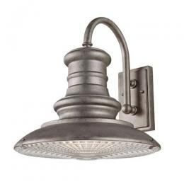 184-10713 Redolfi LED Outdoor Large Wall Lantern Distressed Gun Metal Finish 