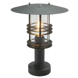 182-10909 Strada LED Outdoor Pedestal Lantern Black 