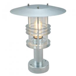 182-10919 Strada LED Outdoor Small Pedestal Lantern Galvanised 