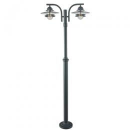 182-10933 Orsi LED Outdoor 2 Headed Lamp Post Black 