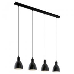 LED 4 Light Pendant Ceiling Light Black 
