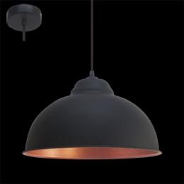 LED 1 Light Pendant Ceiling Light Black Copper 