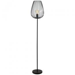 LED Cage Floor Lamp Black 