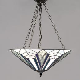 364-11079 Annetta LED Tiffany 3 Light Large Inverted Pendant Ceiling Light 