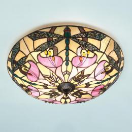 363-11139 Accardi LED Tiffany 2 Light Flush Ceiling Light 