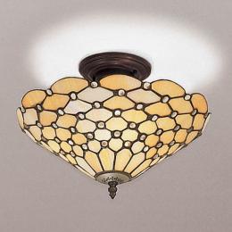 363-11156 Paradiso LED Tiffany 3 Light Semi Flush Ceiling Light 