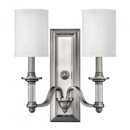 186-11422 Sunseri LED 2 Light Wall Light Brushed Nickel 