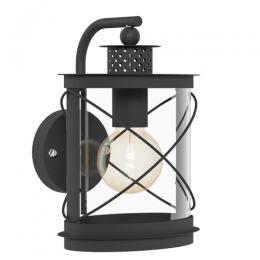 LED Outdoor Wall Light Black 