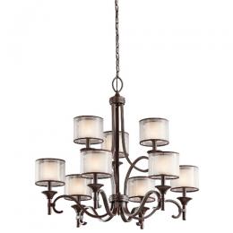 LED 9 Light Ceiling Light Bronze 