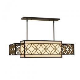 184-12002 Razzi LED 4 Light Ceiling Light Heritage Bronze and Parisienne Gold 