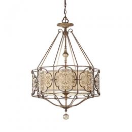 184-12028 Marchini LED 3 Light Pendant British Bronze and Oxidised Bronze 