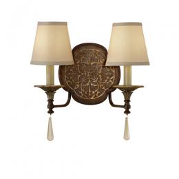 184-12032 Marchini LED 2 Light Wall Light British Bronze and Oxidised Bronze 