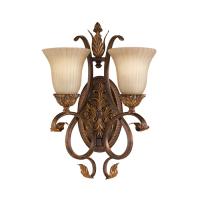 184-12055 Sophia LED 2 Light Wall Light Aged Tortoise Shell Finish