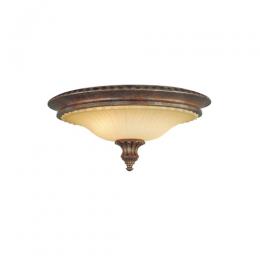 184-12076 Stefani LED 2 Light Flush Ceiling Light British Bronze 