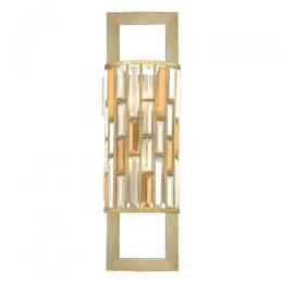 186-12089 Geraci LED 2 Light Wall Light Sliver Leaf 