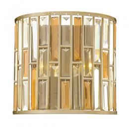 186-12090 Geraci LED 2 Light Wall Light Sliver Leaf 