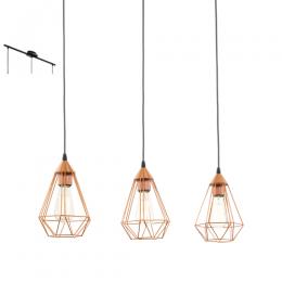 LED 3 Light Pendant Light Copper 