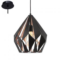 LED 1 Light Pendant Light Black Copper Finish 