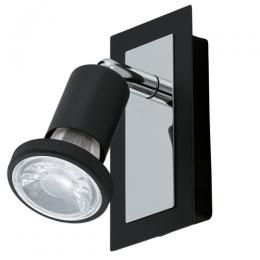 LED 1 Light LED Spotlight Black Chrome 