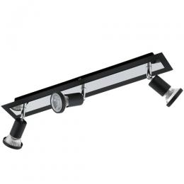 LED 3 Light LED Spotlight Black Chrome 