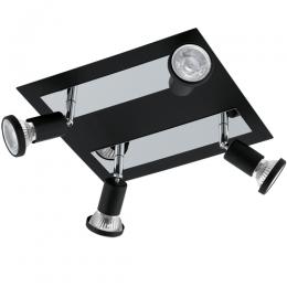 LED 4 Light LED Spotlight Black Chrome 