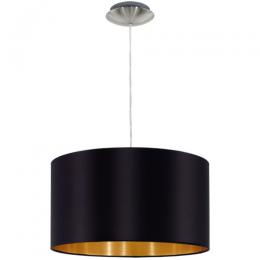 LED 3 Light Pendant Ceiling Light Satin Nickel Black 