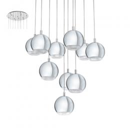 LED 10 Light LED Pendant Ceiling Light Chrome 