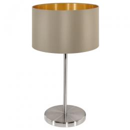 LED 1 Light Table Lamp Satin Nickel Taupe 