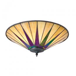 363-12412 Domenico LED Tiffany 2 Light Large Flush Ceiling Light 
