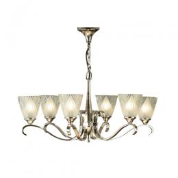 365-12598 Cristaldi LED 6 Light Ceiling Light Polished Nickel 