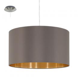 LED 1 Light Pendant Ceiling Light Satin Nickel Cappuccino 