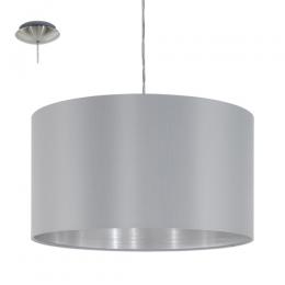 LED 1 Light Pendant Ceiling Light Satin Nickel Grey 