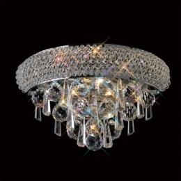 356-13269 Alberti Wall Lamp Small 1 Light Polished Chrome-Crystal 