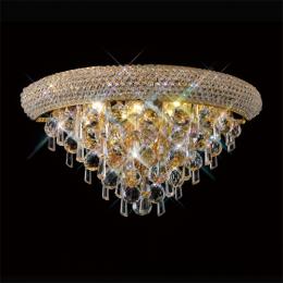 356-13286 Alberti Wall Lamp Medium 3 Light French Gold-Crystal 