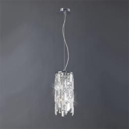 356-13304 Mannelli 2 Light Pendant light Polished Chrome and Crystal 