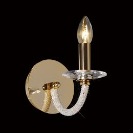 356-13315 Eva 1 Light Wall Light Gold-Crystal 