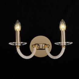 356-13316 Eva 2 Light Wall Light Gold-Crystal 