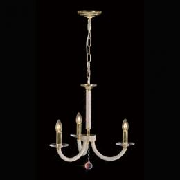 356-13317 Eva 3 Light Pendant Light Gold-Crystal 