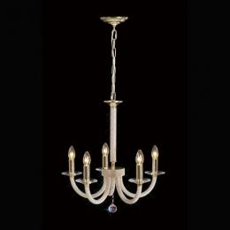 356-13318 Eva 5 Light Pendant Light Gold-Crystal 