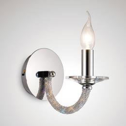 356-13326 Eva 1 Light Wall Light Polished Chrome-Crystal 
