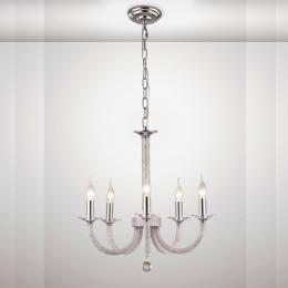 356-13329 Eva 5 Light Pendant Light Polished Chrome-Crystal 