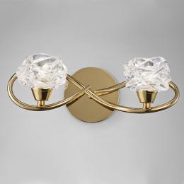 358-13349 Melato 2 Light Wall Light French Gold 