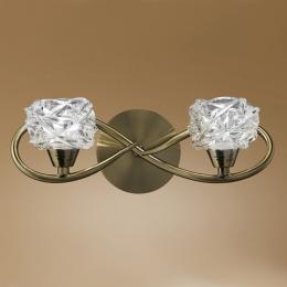 358-13361 Melato 2 Light Wall Light Antique Brass 