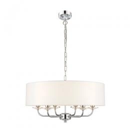 6 Light Ceiling Light Bright Nickel Plate 