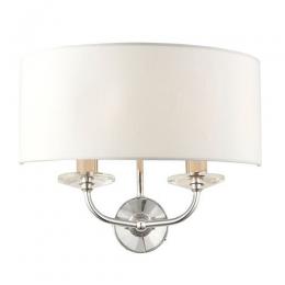2 Light Wall Light Bright Nickel Plate 