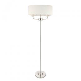 2 Light Floor Lamp Bright Nickel Plate 
