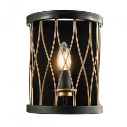 Wall Light Matt Black and Rustic Bronze 